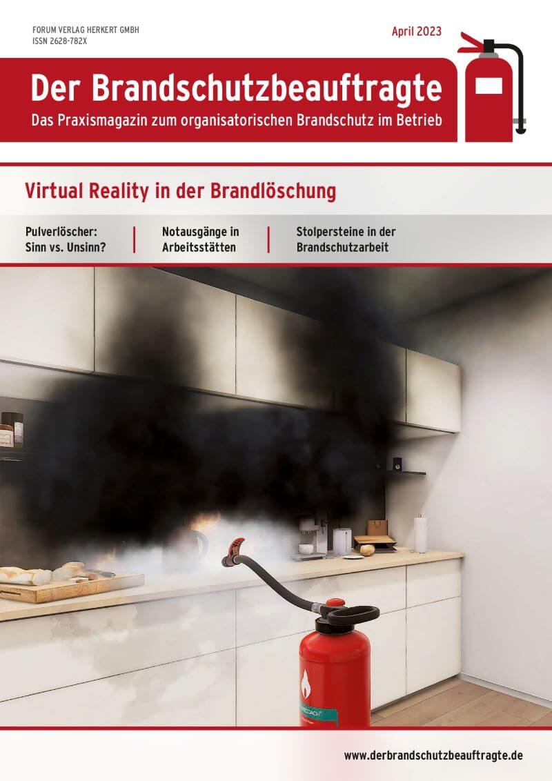 Ausgabe April 2023 – Virtual Reality in der Brandlöschung