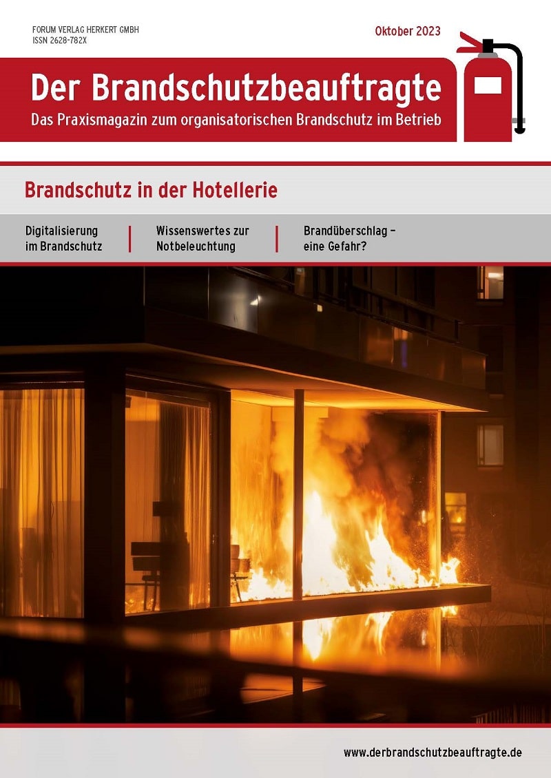 Ausgabe Oktober 2023 – Brandschutz in der Hotellerie