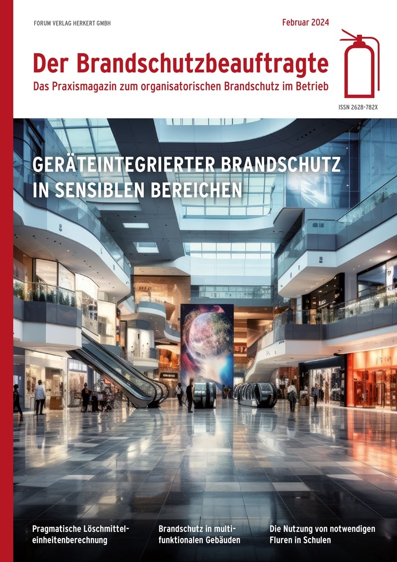 Ausgabe Februar 2024 – Geräteintegrierter Brandschutz in sensiblen Bereichen